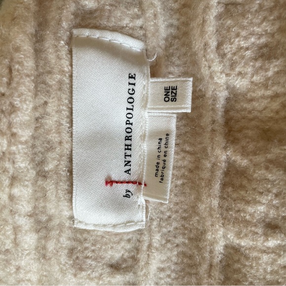 Anthropologie Cropped Knit Poncho Sweater OS - Picture 8 of 8